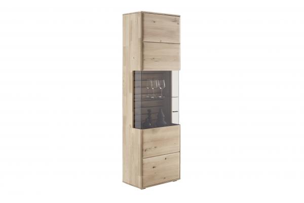 Vitrine GIRONA T10 Balkeneiche in Kristalleiche geölt